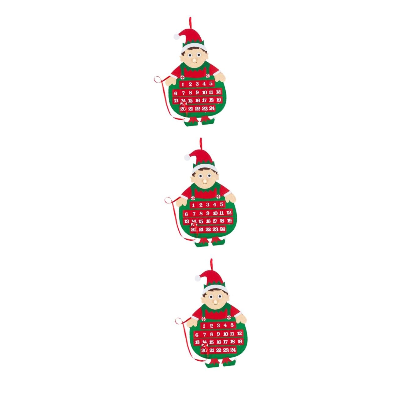 MAGICLULU 3 Pezzi Calendario Dell'Avvento Di Natale Ornamenti Della Natività Calendario Dell'Avvento Da Parete Ornamento Di Santaur Per Le Vacanze Calendario
