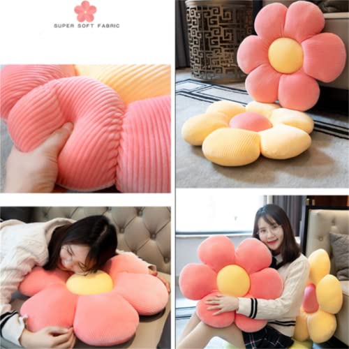 Elonel Flower Pillow, Flower Shaped Throw Pillow Butt Cushion Flower Floor Pillow, Office Seat Cushion, Tatami Car Cushion Cute Room Decoration And Living Room Sofa Cushion (14.9Inch, Yellow Powder) #TOP3