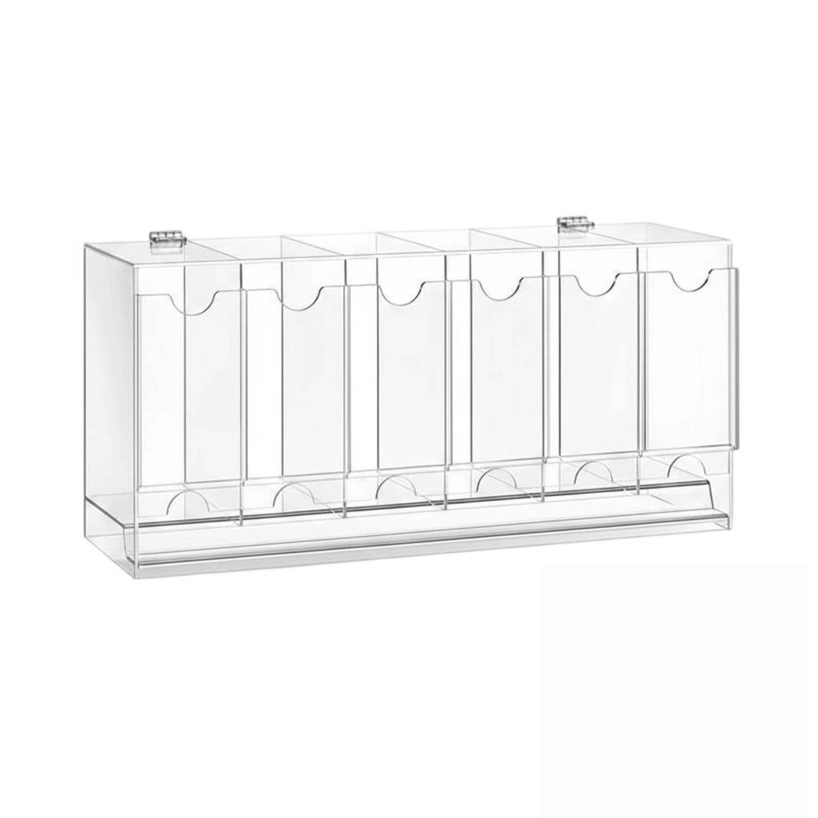 Portatarjetas de Acrílico Soporte Expositor Organizador Caja para Trading Cards con Diseño Transparente y Clasificación por Series Adecuado para , Organizador De Seis Compartimentos