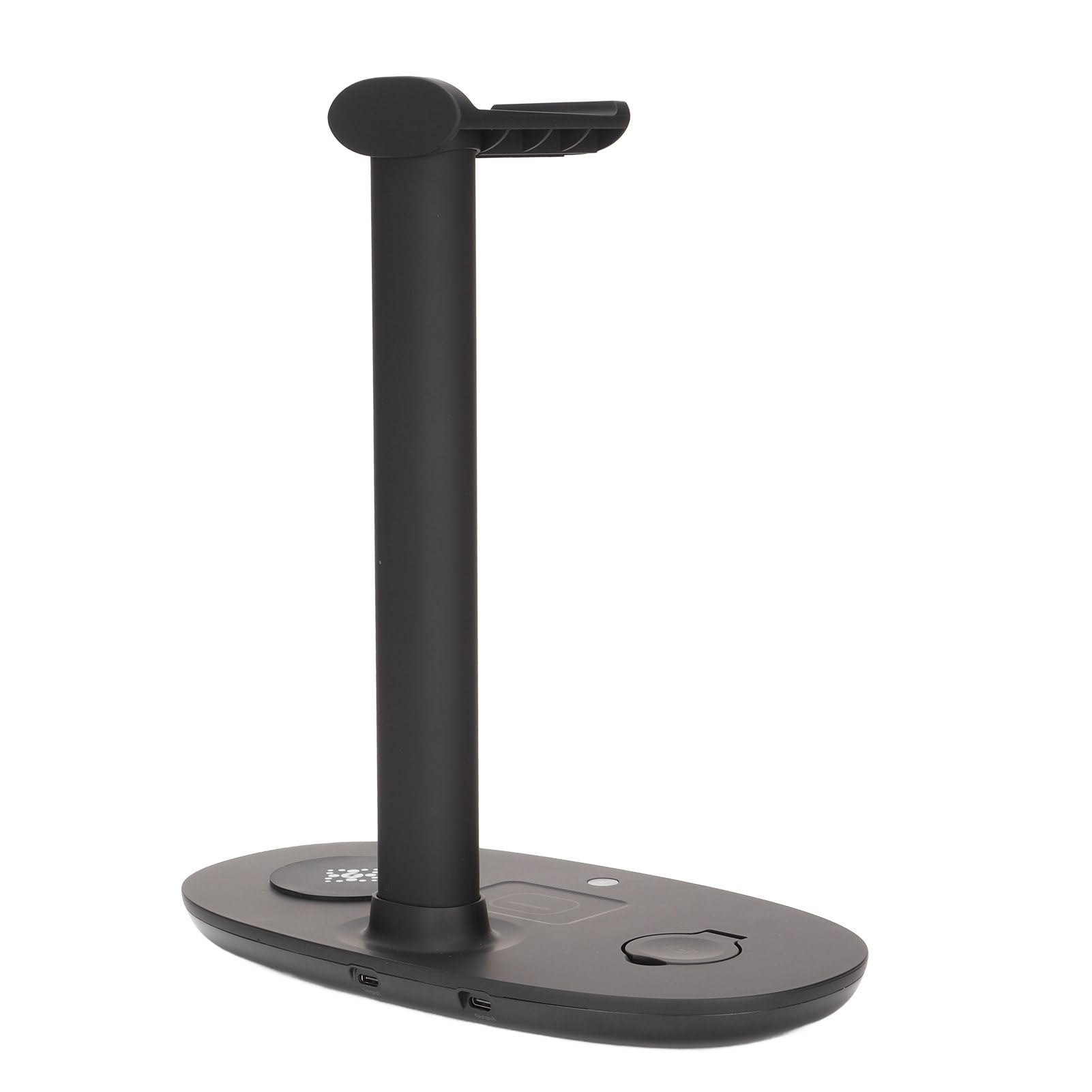 Luocute Supporto per Cuffie Caricabatterie Wireless 4 in 1, Stazione Dock di Ricarica Rapida da 15 W, Gancio di Ricarica per Cuffie da Tavolo con Design Staccabile, per Hotel di Viaggio Ufficio