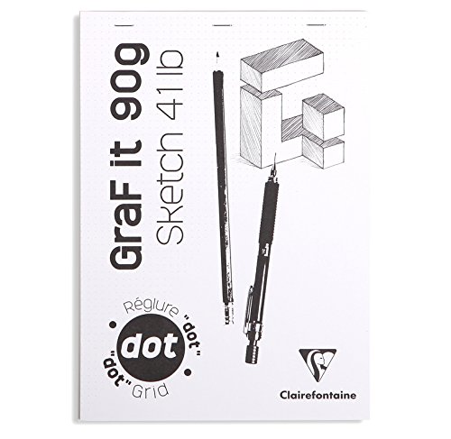 Clairefontaine – Set di 10 blocchi per appunti, Graf It Dot A4 80 F 90 g Bianco copertura colori assortiti