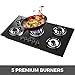 Happybuy 36x21 inches Built in Gas Cooktop 5 Burners Gas Stove Cooktop Tempered Glass Cooktop Gas Hob With Liquid Propane Conversion Kit Thermocouple Protection and Easy to Clean