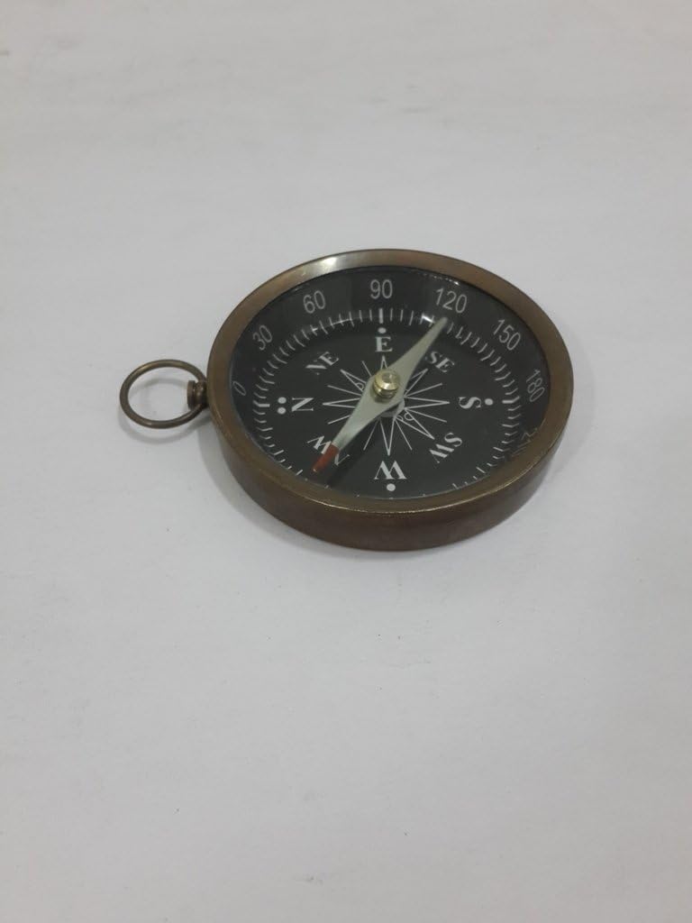 Maritime Collectible Compass Brass Finish 3 inch Rustic Vintage Home Decor Gifts