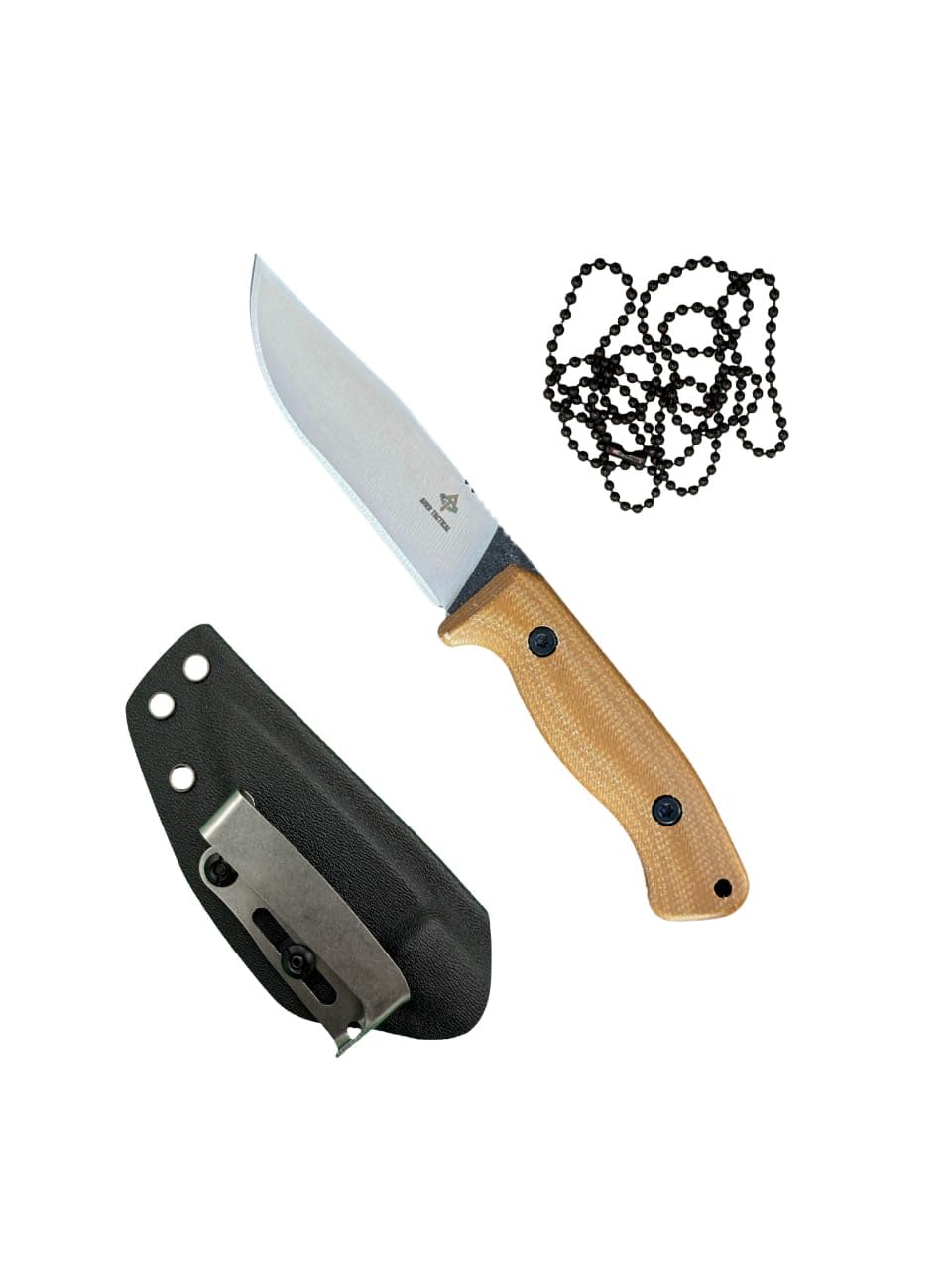 Fixed Blade, 3D Micarta Scales, EDC With Kydex Sheath, Ideal for Skinning, Survival, Camping, Hunting & Outdoors. Tactical Full Tang Knife (B-11)