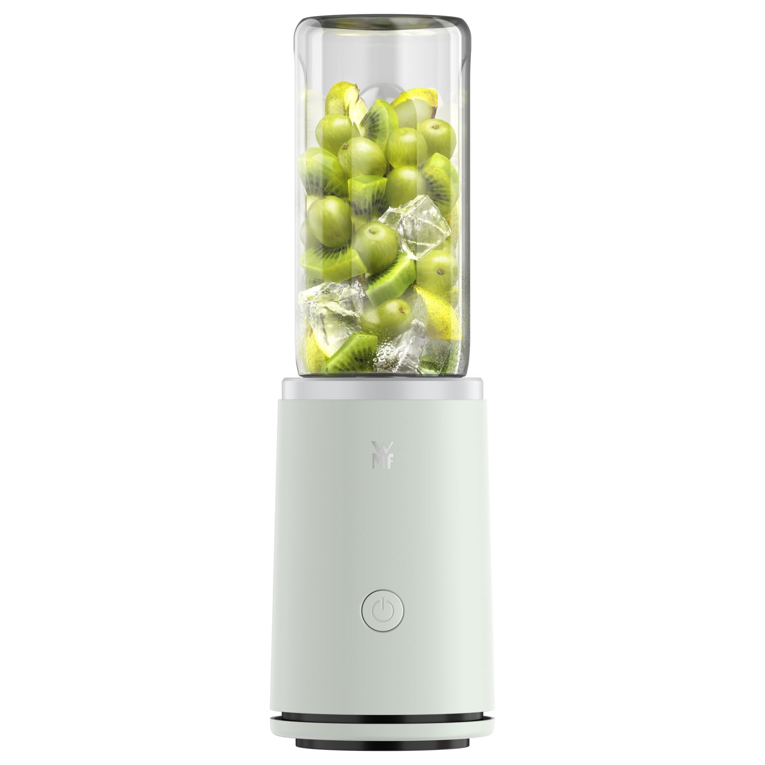 WMF Mix & Go Touch - Frosty Green, Smoothie Maker, osobisty blender, obsługa jedną ręką, moc 500 W, mikser stojący, szczelna butelka na wynos, 0416770091