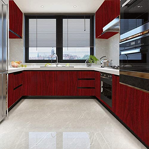 Image of Elton Cherry Oak Wood Self Adhesive Almirah Skin - 48x78 Inch