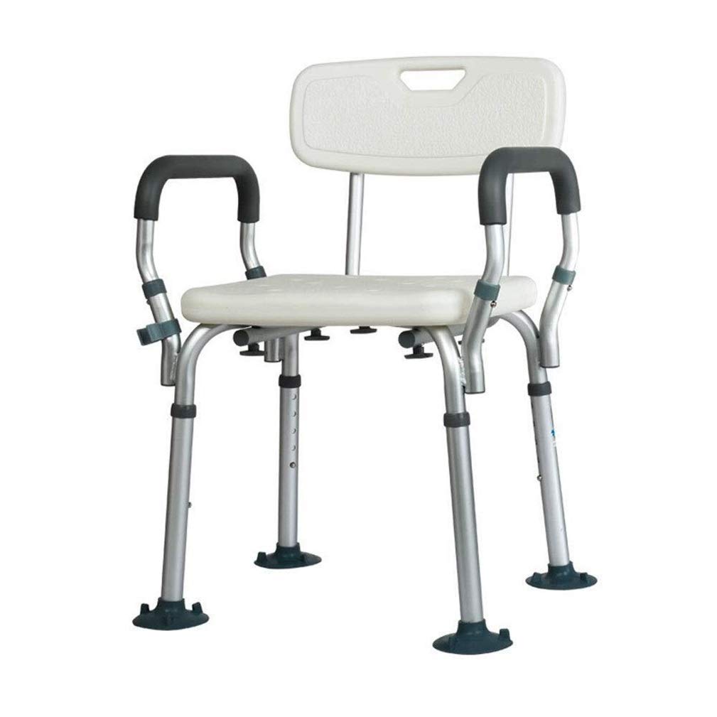 Tabouret de bain antidérapant réglable en hauteur avec dossier confort