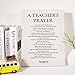 Teacher Canvas Wall Art Motivational a Teacher's Prayer Canvas Print Positive Canvas Painting Classroom Wall Decor Framed Christian Teacher Appreciation Gift 12x15 Inch