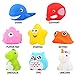 Bath Toys, 8 Pcs Light Up Floating Rubber Animal Toys Set, Flashing Color Changing Light in Water, Baby Infants Kids Toddler Child Preschool Bathtub Bathroom Shower Games Swimming Pool Party