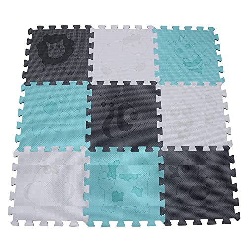 meiqicool Dalle Tapis Mousse Bebe Puzzle Tapis de Puzzles -Produits Personnalisés Couleur et Motifs 9 Pièces 30 x 30 x 1cm DZ3010 Cover