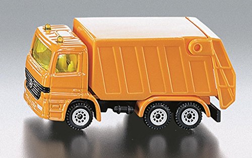Preisvergleich Produktbild siku 0811, Müllwagen, Metall / Kunststoff, Orange, Spielzeugauto für Kinder, Kippbarer Müllbehälter