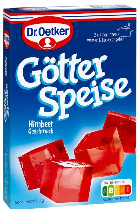 Himbeer - GötterSpeise - Geleepulver - Poudre à Gélatine au Goût Framboise - Délicieuse pour Desserts - Parfaite pour Créer des Gelées Fraîche et...