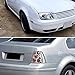 SPEC-D TUNING Black LED Light Bar + Signal Projector Headlights + 8-LED Bumper Compatible with Volkswagen Jetta Left + Right Pair Headlamps Assembly
