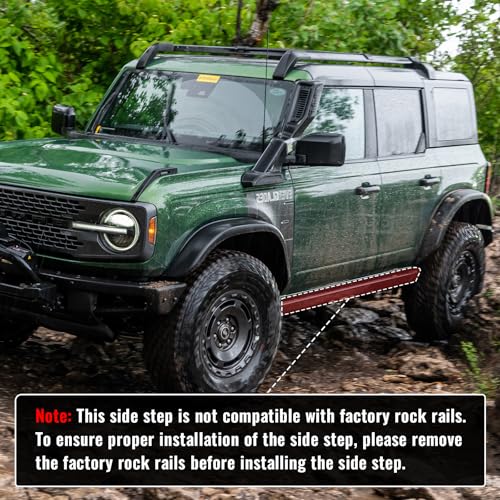 Estribos laterales acero inoxidable para Ford Bronco miniatura 7