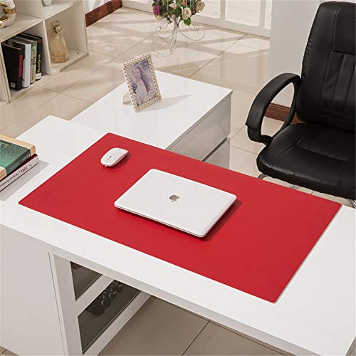 Table Mat Bureau Hydrorésistant LL-COEUR Grand Format Rouge Protection Épaisse 3.5mm