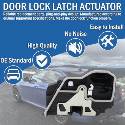 Image of Rear Left Driver Side Door Lock Latch Actuator Compatible with BMW 135i, 118i, 320i, 328i, 330i, 528i, 535i, Door Latch Replaces 937-824, 51227202147, 51224389475, 51227036171