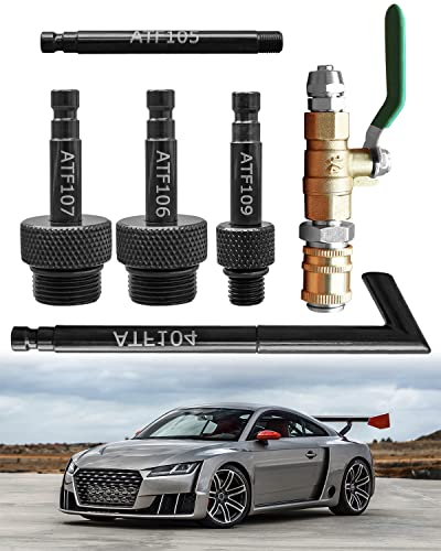 Image of Transmission Fluid Oil Filling Filler Adapter Tool and Metal Dispenser with Shut Off Valve Fit for VW Audi 09G 01J 722.9 ATF CVT DSG Benz 722.9