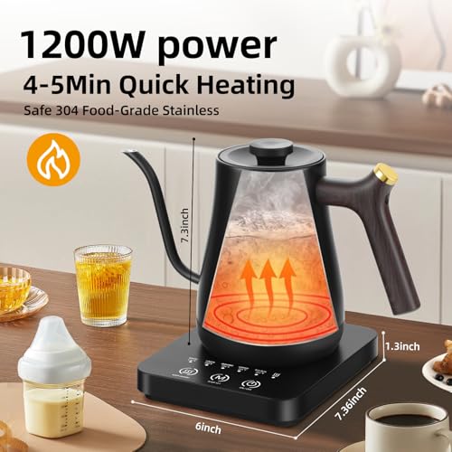 Hervidor eléctrico Panana con control de temperatura 0.8L miniatura 4