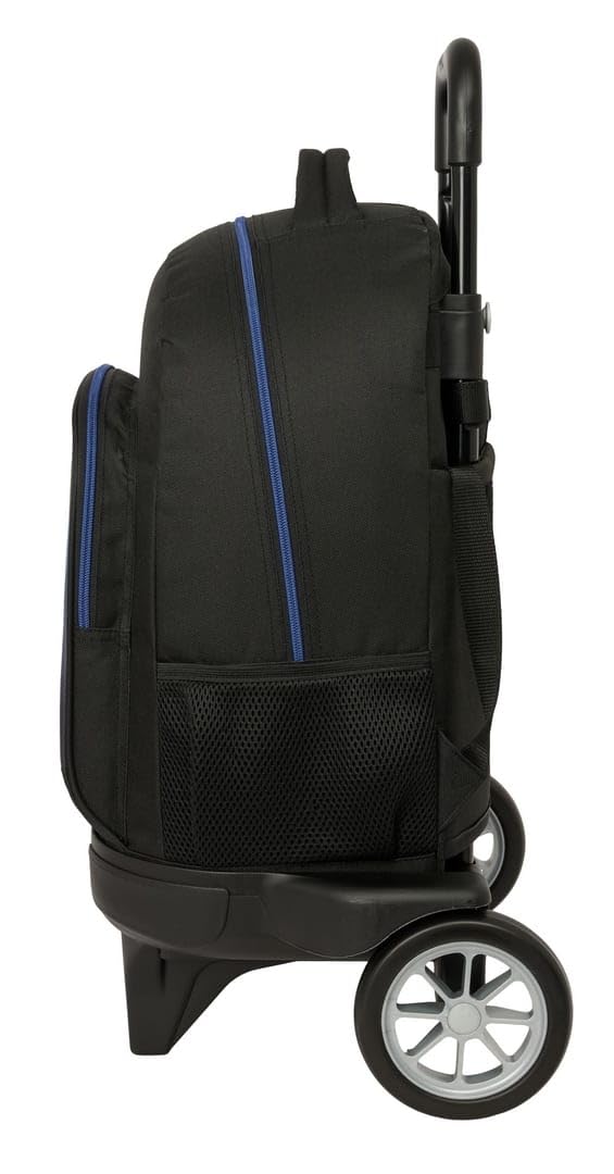 Safta | Mochila Grande con Ruedas Brainrot Compact Evolution Extraíble, Carro Integrado 93 cm, Lavable, Gran Capacidad, Espalda y Hombreras Acolchadas, Portabotellas, Medidas 33x22x45 cm