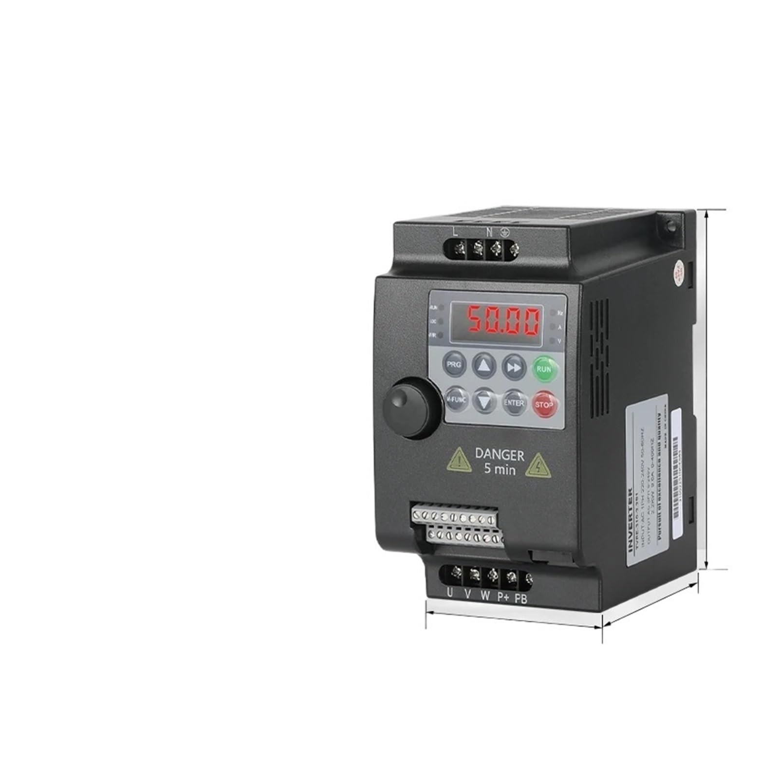 Variador de Frecuencia, Controlador de velocidad trifásico for variador de frecuencia, 220 V, 380 V, 0,75/1,5/2,2/4/5,5 kW, inversor de motor VFD.(1.5KW 220V 1PH-3PH)