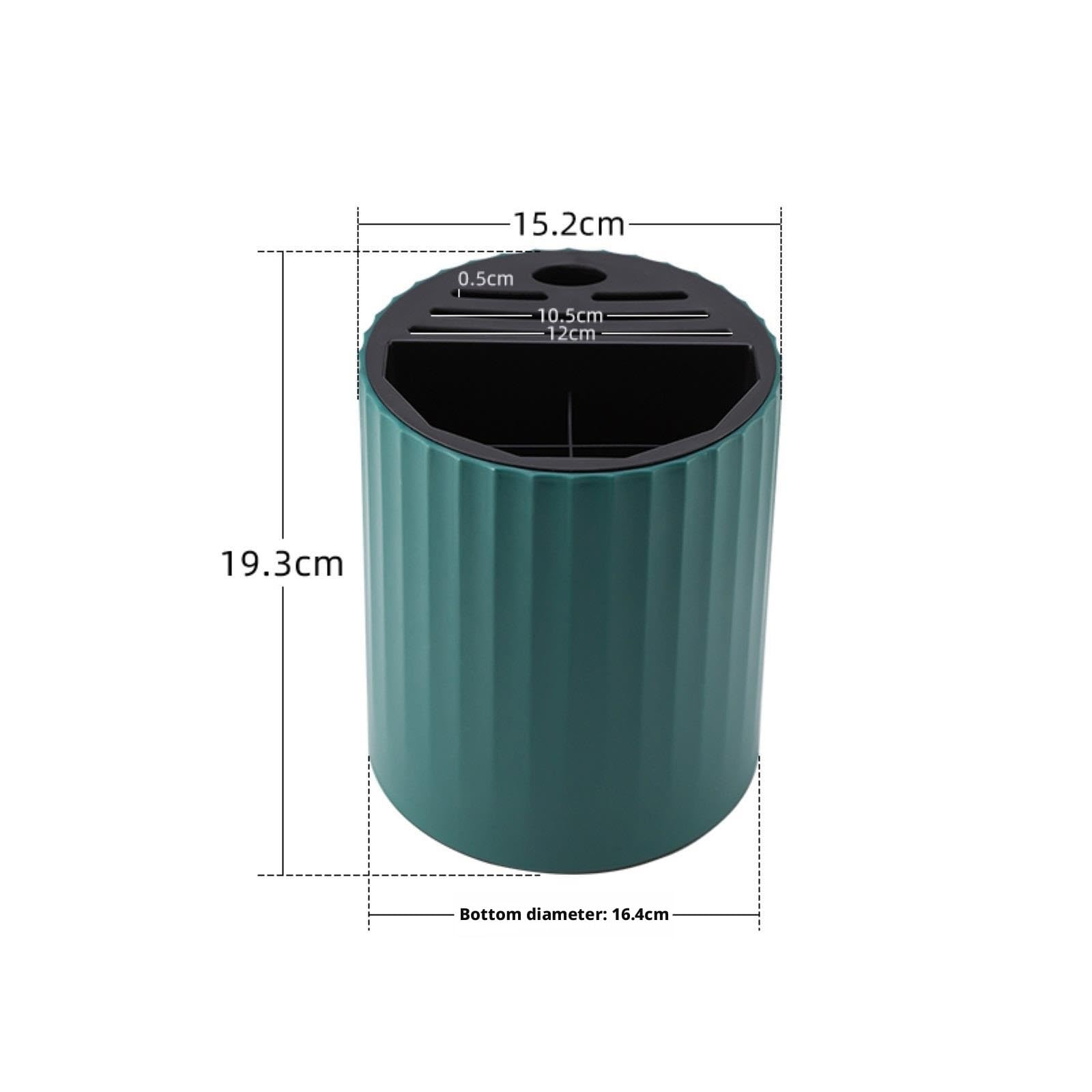Pusty Blok na Noże Obrotowy Organizer Na Noże 360° Z Odpływem Do Blatu Wielofunkcyjny Kuchenne(Grün)