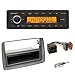 Produktbild Continental TR7412UB-OR Autoradio mit Bluetooth RDS USB MP3 ohne CD-Laufwerk + 1-DIN Radioblende + ISO-Adapter  Antennenadapter ISO -> DIN für FIAT Panda (169) 10/2003-2012