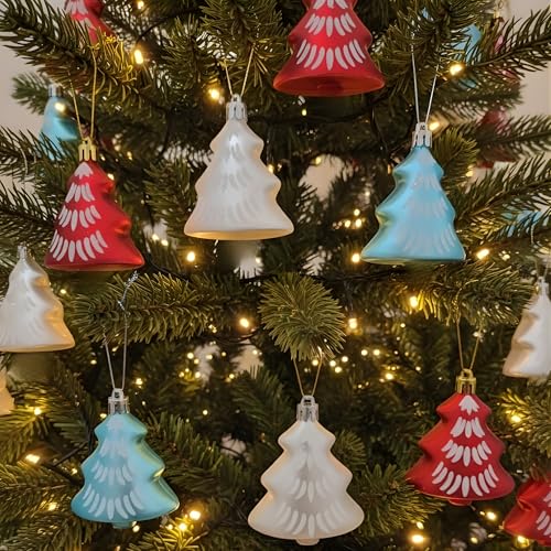 Image of Crackles Matt Finish Christmas Tree Ornaments (Set of 6) Christmas Tree Decoration Items | Xmas Gifts Ornaments Props Decorations for Christmas Party, Random Colors
