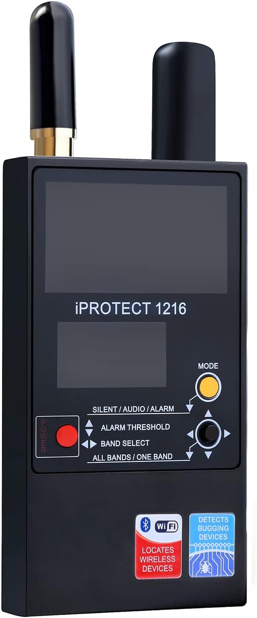 SPY ASSOCIATES - Personal Hidden Devices Detector Perfect to Detect Hidden GPS Tracker, Computer Transmitter, and Audio Bug - Portable and Reliable