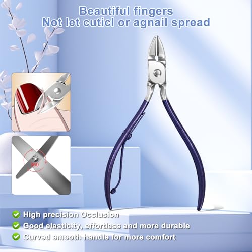 Image of 30Pcs Manicure Pedicure Kit，Nail Clippers Kit Professional and Stainless Steel Nail Care Tools，Toenail Clipper Cutters Men's Accessories Whit Beauty Tools Luxurious Travel Case (Blue)