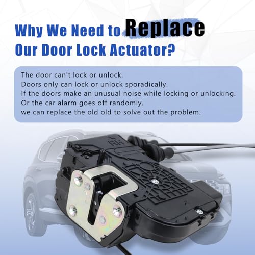 Image of Door Lock Actuator Rear Right Passenger Side 81420-0W000 | Compatible with 2010-2012 Hyundai Santa Fe