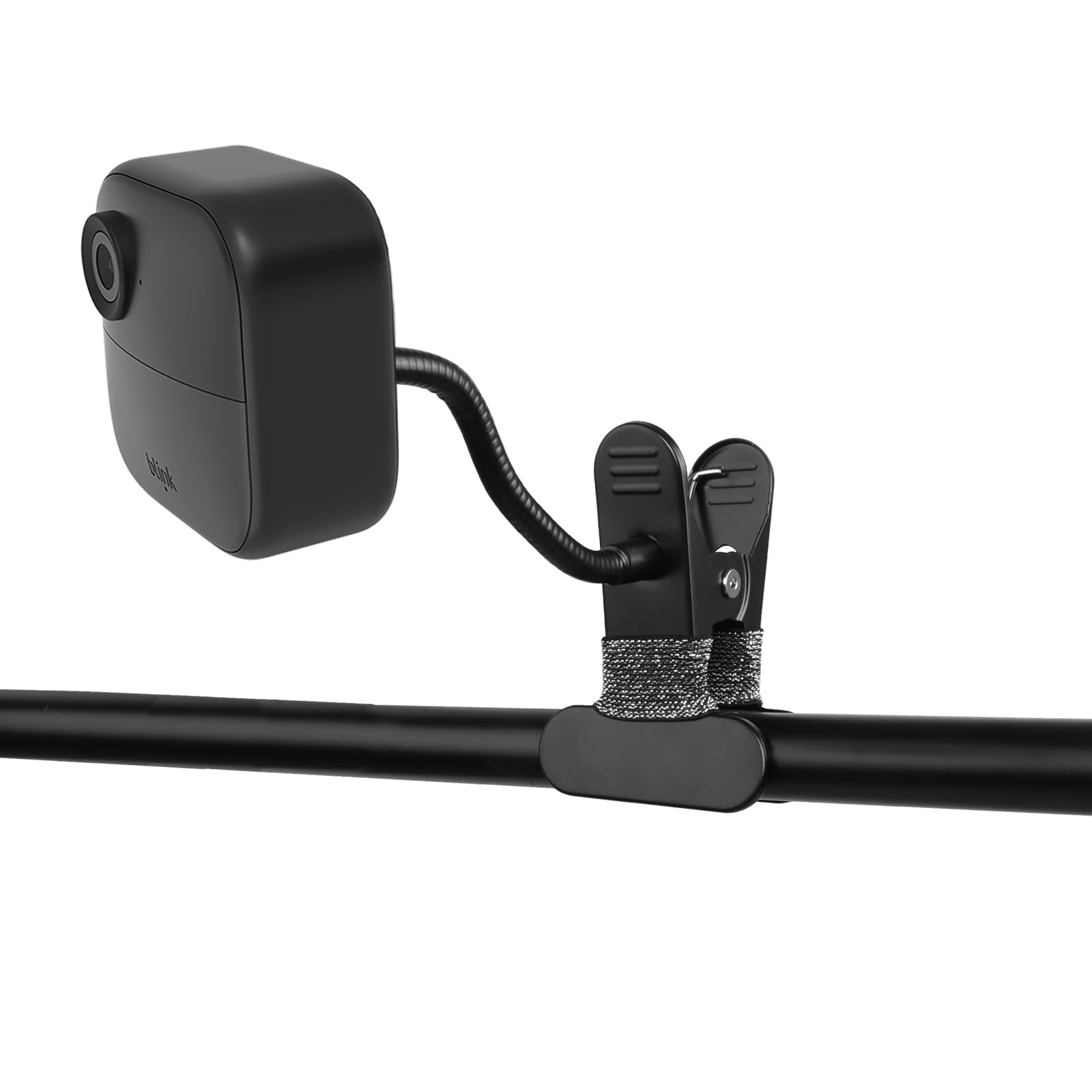 Flexible Clip Mount for Blink Outdoor 4/Blink Outdoor/XT2/XT/Mini/Arlo and More Security Cameras for Pole,Tree, Fence(No Drill, Black,1 Pack)