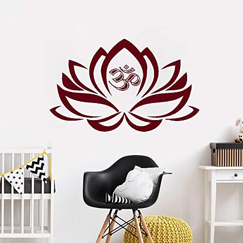 NSRJDSYT Yoga Lotus Flower OM calcomanía Vinilo Pared St 83x120cm Cover