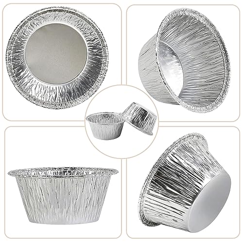 Supphous ALUMINUM FOIL BAKING CUPS 150 Pcs, Supphous 4 Oz Disposable Ramekin Aluminum Cupcake Liners thumb #1