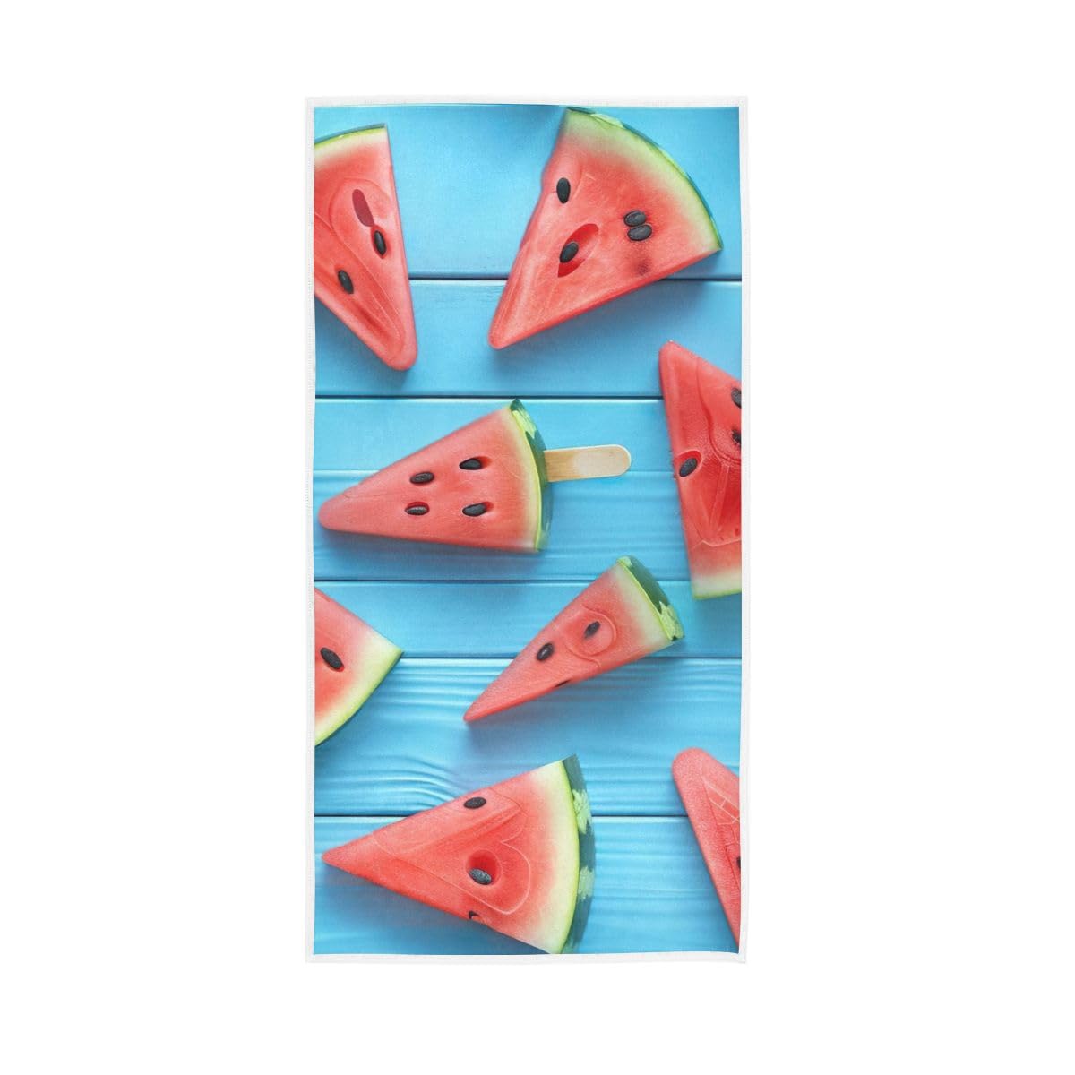LSRCPD Summer Watermelon Slice Hand Towels, Multipurpose Bathroom Towel for Hand, Face, Hair, Bath 15 x 30 Inches