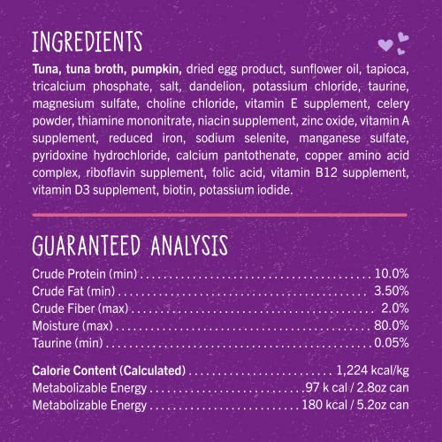Stella & Chewy's Carnivore Cravings Purrfect Paté - Premium Grain-Free Wet Cat Food - Tuna & Pumpkin Recipe - High Protein with Bone Broth - Perfect for Picky Eaters - 5.2oz Cans (24 Pack) - image 5