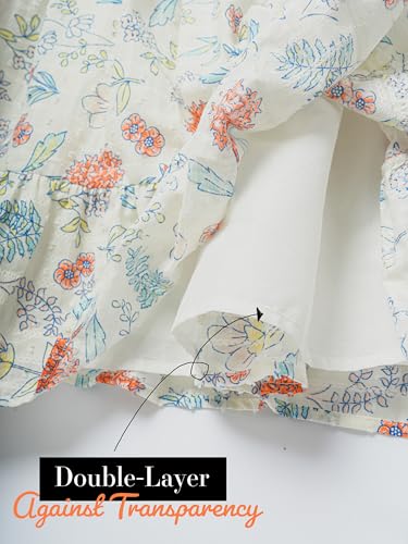 Girls Puff Sleeve Summer Dress – Cotton Smocked Sundress for 5–8 Years3