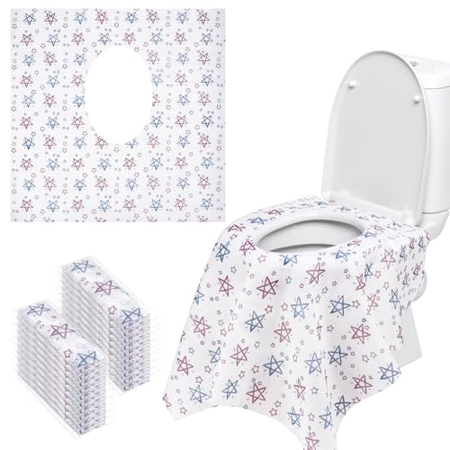 Homgaty 20 Pack Disposable Toilet Seat Covers, Potty Seat Cover Protectors, Extra Large Size, Individually Wrapped, Waterproof for Travel, Toddlers Potty Training in Public Restrooms Hotel Bathroom