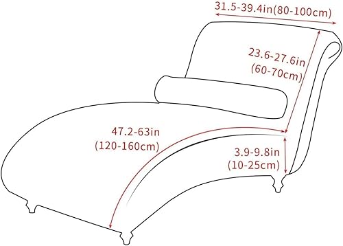 Miniatura 3 de Funda de terciopelo para tumbona, funda elástica para tumbona, sin brazos, para mascotas, lavable a máquina, funda para sofá reclinable para sala de