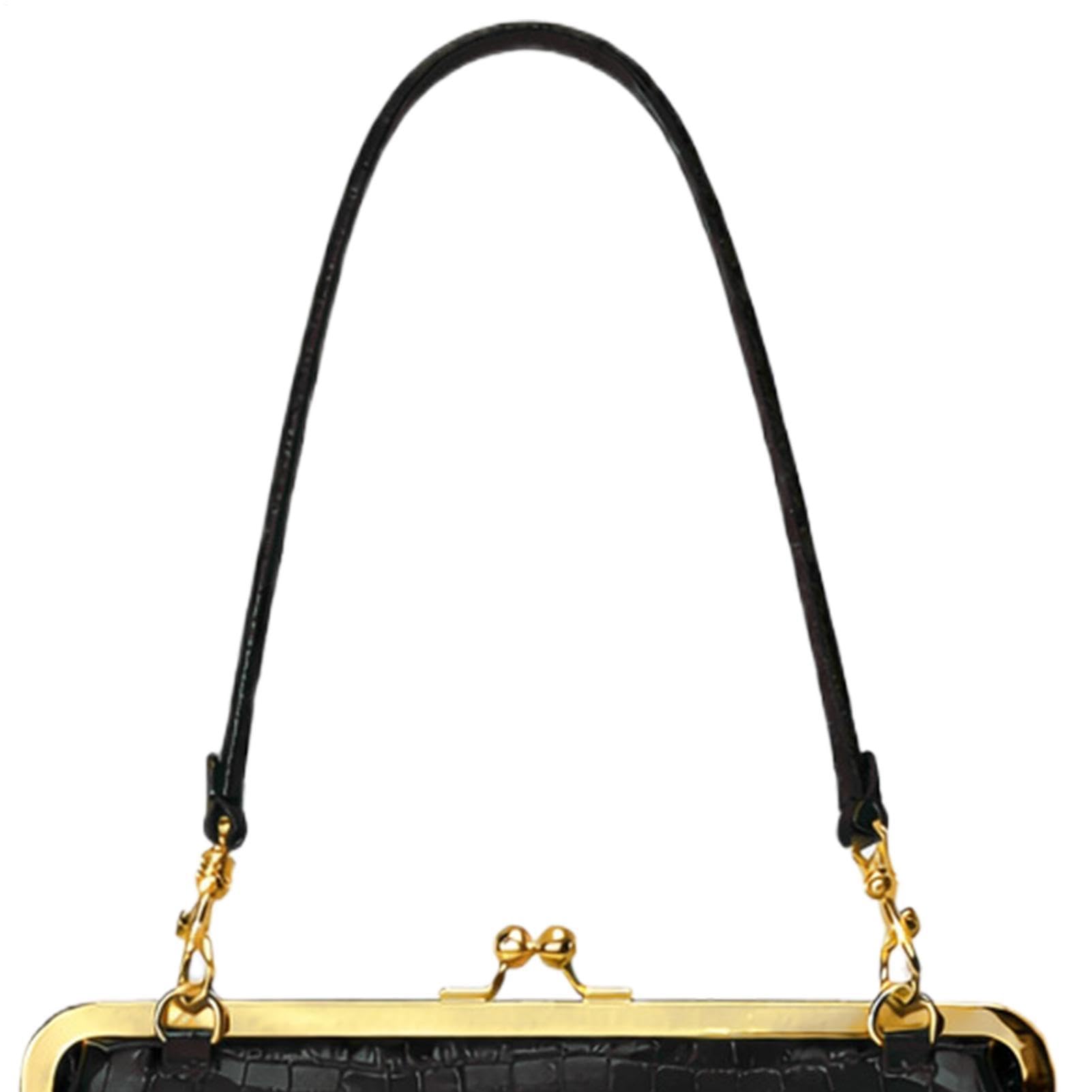Bolso de mano grande genérico con cierre de beso | Bolso de mano de piel sintética | Bandolera para viajes, ideal para mujeres, trabajo, escuela, compras, viajes, fin de semana y salidas