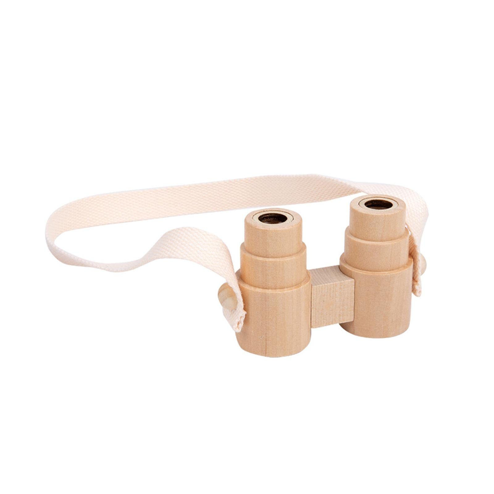Wooden Binoculars Toy Outdoor Toys for Toddlers Boys Girls 3-12 Years Beige