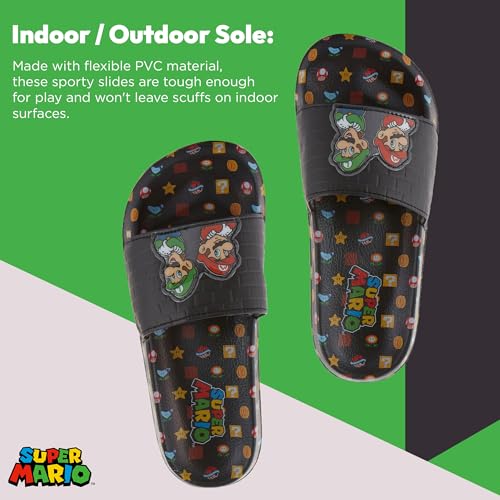 Nintendo Boys Mario Slide Sandals - Super Mario Shoes - Mario, Luigi, Kirby and Donkey Kong Slide Sandals Shoes3