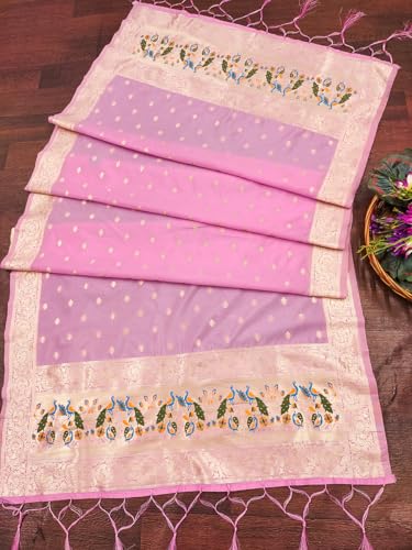 Image of DEVANGI Women's Pathni Banarasi Silk Unstitched Salwar Suit Dress Material With Dupatta
