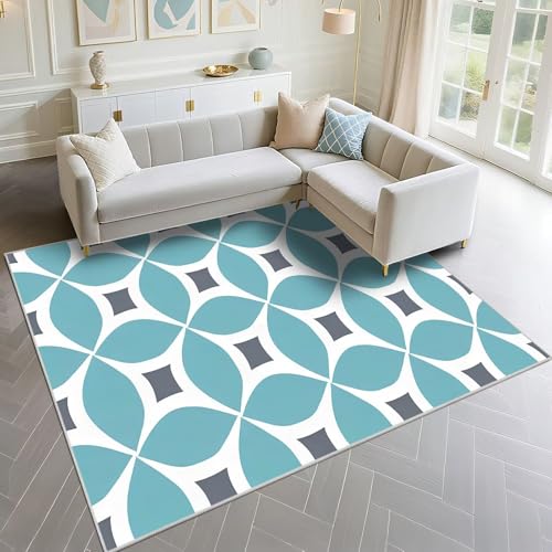 Tapis bleu chambre garçon 140x180 moderne pour accompagner ses moments de vie - 2