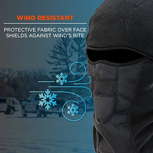 Ergodyne - 6823 Black Wind-Proof Hinged Balaclava Face Mask (16823) #TOP2