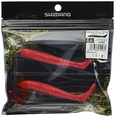 シマノ(SHIMANO) サーフルアー ワーム 熱砂 メタルドライブ シャッド(4インチ2本入) OG-S04S 008 ピンクゴールド