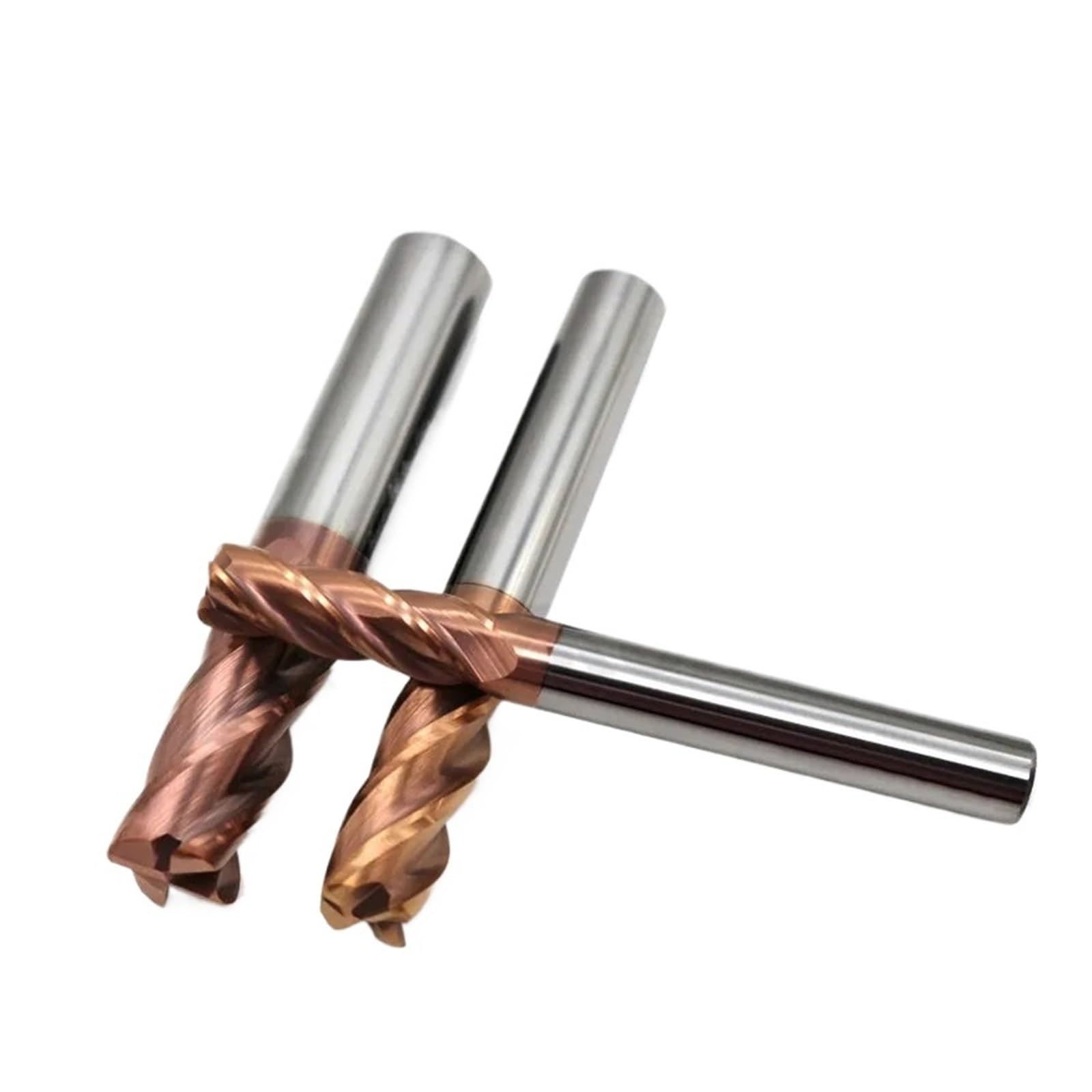 Fresa de carburo tungsteno con revestimiento aleación 4 flautas, máquina CNC, herramientas fresado plano, 1,0-20,0mm, Uds(12x30Cx12Dx75L)