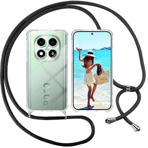 Cover Con Tracolla Per Xiaomi Redmi Note 14 Pro 5G/Poco X7 5G: Glitter Argentata E Supporto A Cuore - 3