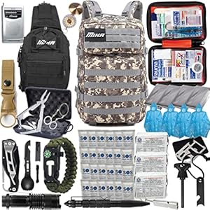 MIKA Premium 72 Hours Emergency Survival Gear Equipment Backpack, Emergency Bag Up to 4 People, Hurricane Supplies and…
