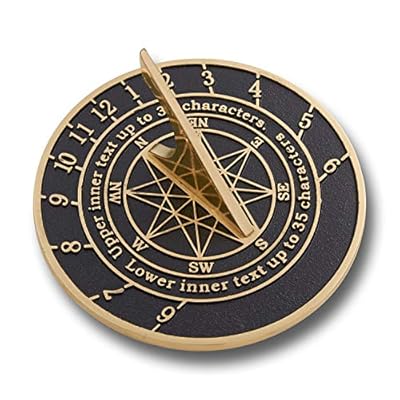 The Metal Foundry Personalized English Brass Sundial Gift. This Unique Gift Idea for Him Or Her Is Cast with Your Message and Will Make The Perfect Present for Birthday, Anniversary Or Christmas