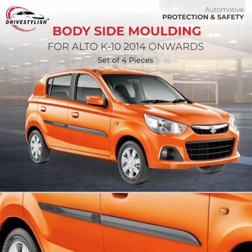 Image of Car Door Body Side Beading /Molding /Cladding for Maruti Suzuki Alto K10 Set of 04